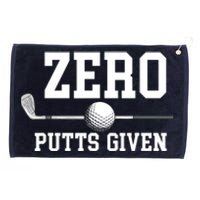 Zero Putts Given Golfer Golf Player Jokes Funny Golf Grommeted Golf Towel