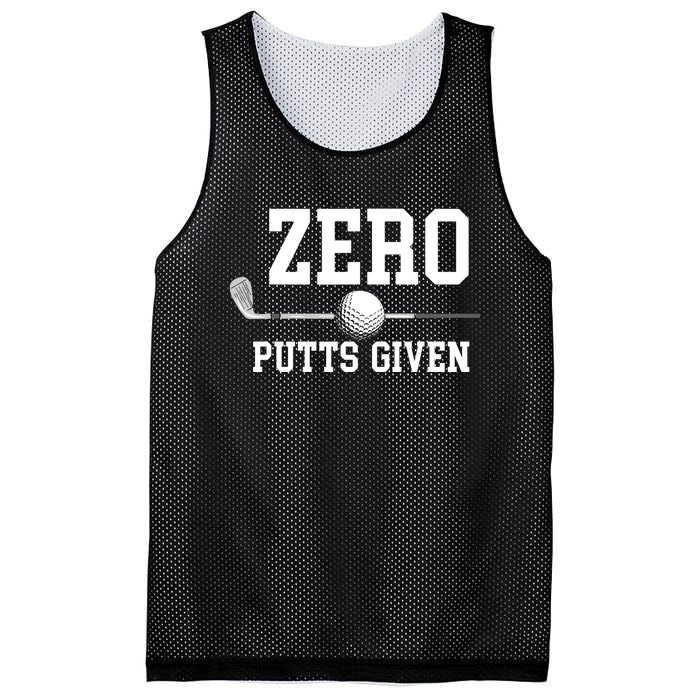 Zero Putts Given Golf Player Funny Mesh Reversible Basketball Jersey Tank