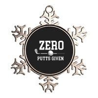 Zero Putts Given Golf Player Funny Metallic Star Ornament