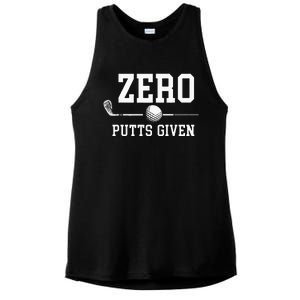 Zero Putts Given Golfer Golf Player Jokes Funny Golf Ladies PosiCharge Tri-Blend Wicking Tank