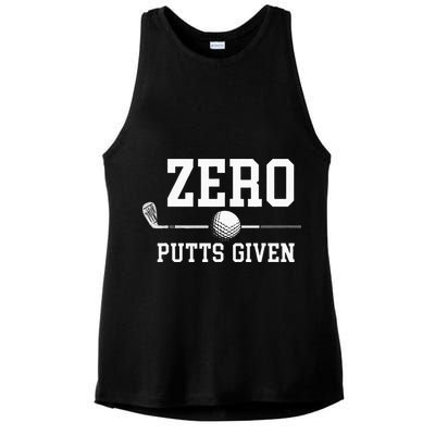 Zero Putts Given Golfer Golf Player Jokes Funny Golf Ladies PosiCharge Tri-Blend Wicking Tank