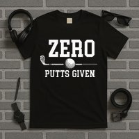 Zero Putts Given Golfer Golf Player Jokes Funny Golf T-Shirt