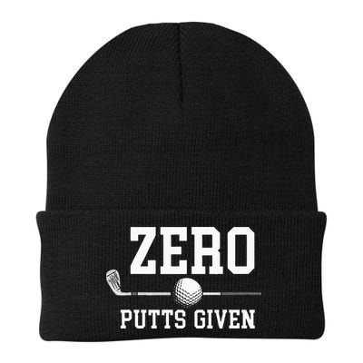 Zero Putts Given Golfer Golf Player Jokes Funny Golf Beanie