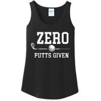 Zero Putts Given Golfer Golf Player Jokes Funny Golf Ladies Essential Tank