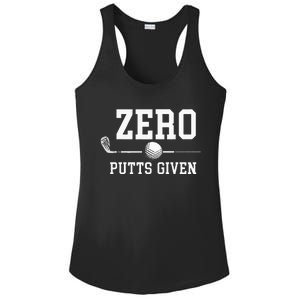 Zero Putts Given Golfer Golf Player Jokes Funny Golf Ladies PosiCharge Competitor Racerback Tank