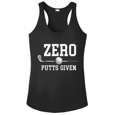 Zero Putts Given Golfer Golf Player Jokes Funny Golf Ladies PosiCharge Competitor Racerback Tank