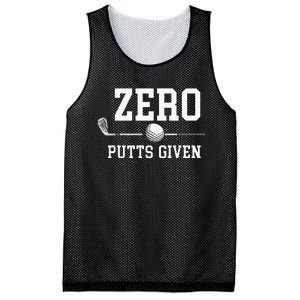 Zero Putts Given Golfer Golf Player Jokes Funny Golf Mesh Reversible Basketball Jersey Tank