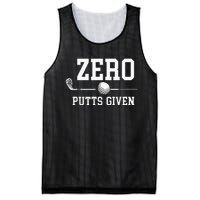 Zero Putts Given Golfer Golf Player Jokes Funny Golf Mesh Reversible Basketball Jersey Tank