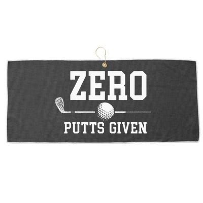 Zero Putts Given Golfer Golf Player Jokes Funny Golf Large Microfiber Waffle Golf Towel