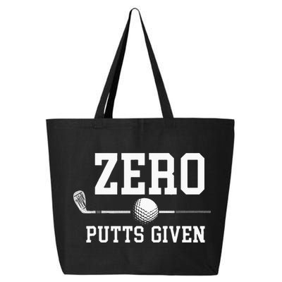 Zero Putts Given Golfer Golf Player Jokes Funny Golf 25L Jumbo Tote