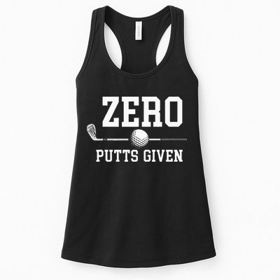 Zero Putts Given Golfer Golf Player Jokes Funny Golf Womens Tank Top