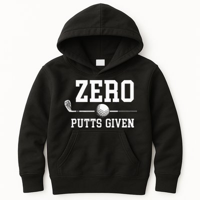 Zero Putts Given Golfer Golf Player Jokes Funny Golf Kids Hoodie