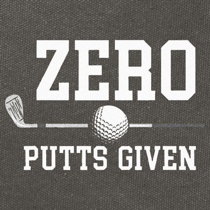 Zero Putts Given Golfer Golf Player Jokes Funny Golf Cotton Canvas Backpack