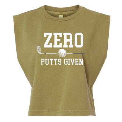 Zero Putts Given Golfer Golf Player Jokes Funny Golf Garment-Dyed Women's Muscle Tee