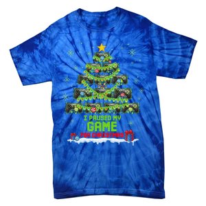 Zorj Paused My Game For Christmas Tree Merry Xmas Gamer Gift Tie-Dye T-Shirt