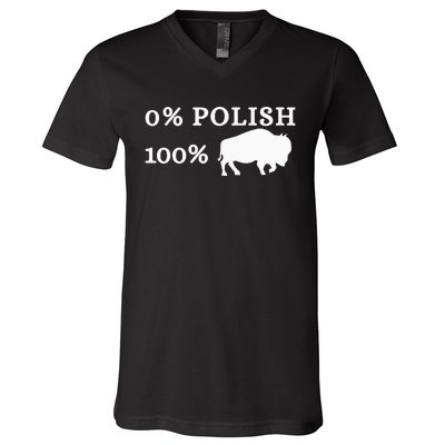 Zero Percent Polish 100 Percent Buffalo V-Neck T-Shirt