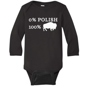 Zero Percent Polish 100 Percent Buffalo Baby Long Sleeve Bodysuit