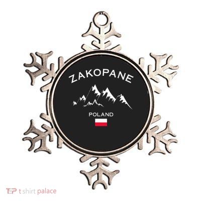 Zakopane Poland Ski Resort Tatra Mountains Skiing Metallic Star Ornament