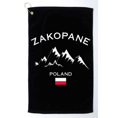 Zakopane Poland Ski Resort Tatra Mountains Skiing Golf Towel