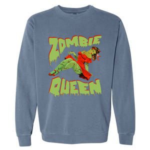 Zombie Pin Up Halloween Queen Cute Costume Apocalypse Garment-Dyed Sweatshirt