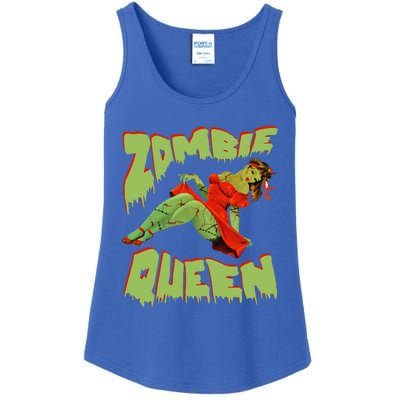 Zombie Pin Up Halloween Queen Cute Costume Apocalypse Ladies Essential Tank