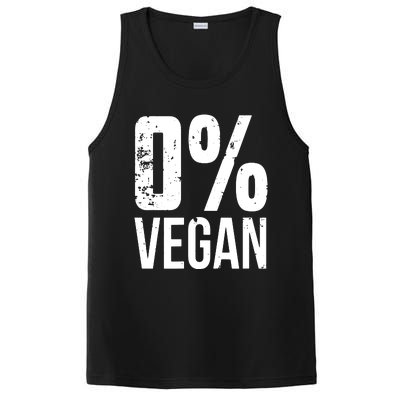 Zero Percent Vegan Funny BBQ Carnivore Meat Eater PosiCharge Competitor Tank