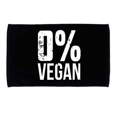 Zero Percent Vegan Funny BBQ Carnivore Meat Eater Microfiber Hand Towel