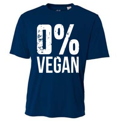 Zero Percent Vegan Funny BBQ Carnivore Meat Eater Cooling Performance Crew T-Shirt