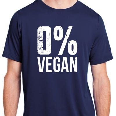 Zero Percent Vegan Funny BBQ Carnivore Meat Eater Adult ChromaSoft Performance T-Shirt