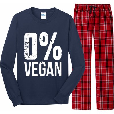 Zero Percent Vegan Funny BBQ Carnivore Meat Eater Long Sleeve Pajama Set