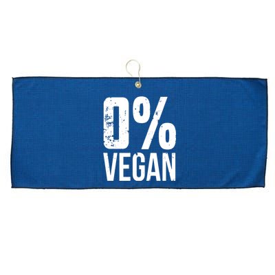 Zero Percent Vegan Funny BBQ Carnivore Meat Eater Large Microfiber Waffle Golf Towel