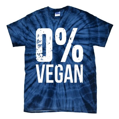 Zero Percent Vegan Funny BBQ Carnivore Meat Eater Tie-Dye T-Shirt