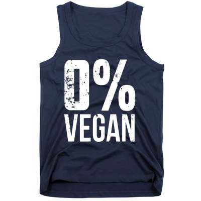 Zero Percent Vegan Funny BBQ Carnivore Meat Eater Tank Top