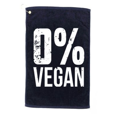 Zero Percent Vegan Funny BBQ Carnivore Meat Eater Platinum Collection Golf Towel