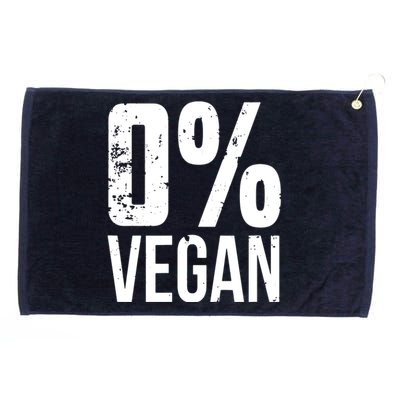 Zero Percent Vegan Funny BBQ Carnivore Meat Eater Grommeted Golf Towel