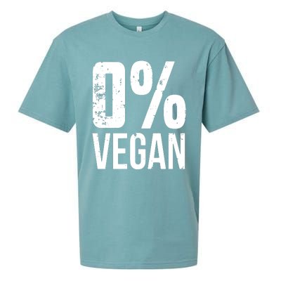 Zero Percent Vegan Funny BBQ Carnivore Meat Eater Sueded Cloud Jersey T-Shirt