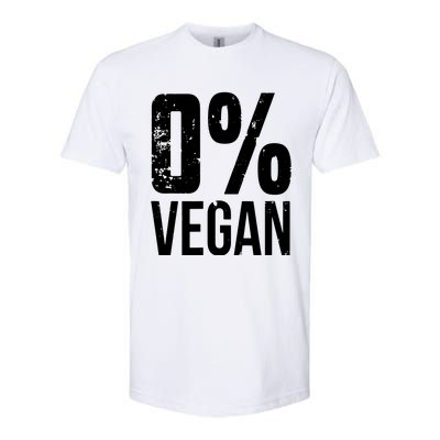 Zero Percent Vegan Funny BBQ Carnivore Meat Eater Softstyle CVC T-Shirt