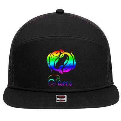 Zodiac Pisces 7 Panel Mesh Trucker Snapback Hat