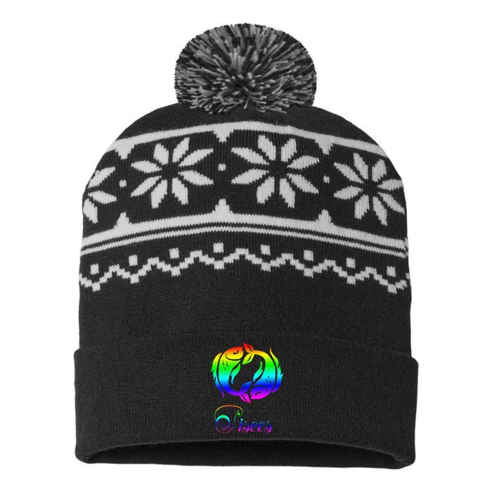 Zodiac Pisces USA-Made Snowflake Beanie