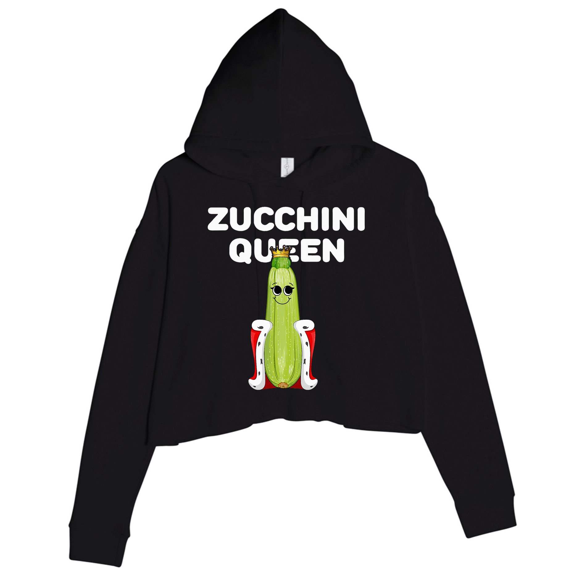 Zucchini Queen Zucchini Crop Fleece Hoodie