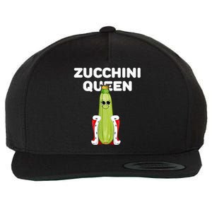 Zucchini Queen Zucchini Wool Snapback Cap