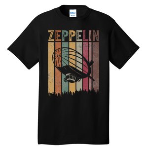 Zeppelin Retro 70s 80s Dirigible Airship Zepelin Zepplin Tall T-Shirt