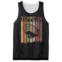 Zeppelin Retro 70s 80s Dirigible Airship Zepelin Zepplin Mesh Reversible Basketball Jersey Tank