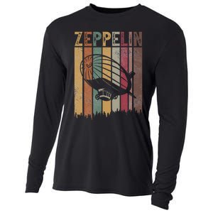 Zeppelin Retro 70s 80s Dirigible Airship Zepelin Zepplin Cooling Performance Long Sleeve Crew