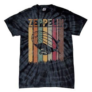 Zeppelin Retro 70s 80s Dirigible Airship Zepelin Zepplin Tie-Dye T-Shirt