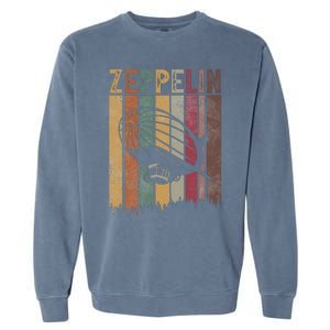 Zeppelin Retro 70s 80s Dirigible Airship Zepelin Zepplin Garment-Dyed Sweatshirt