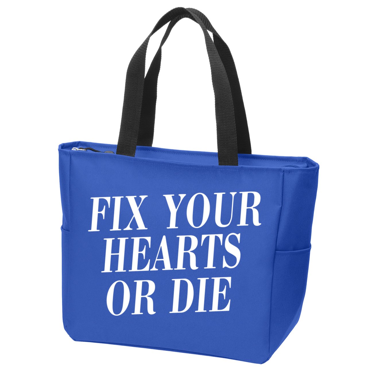 Zoe Rose Bryant Fix Your Hearts Or Die Zip Tote Bag