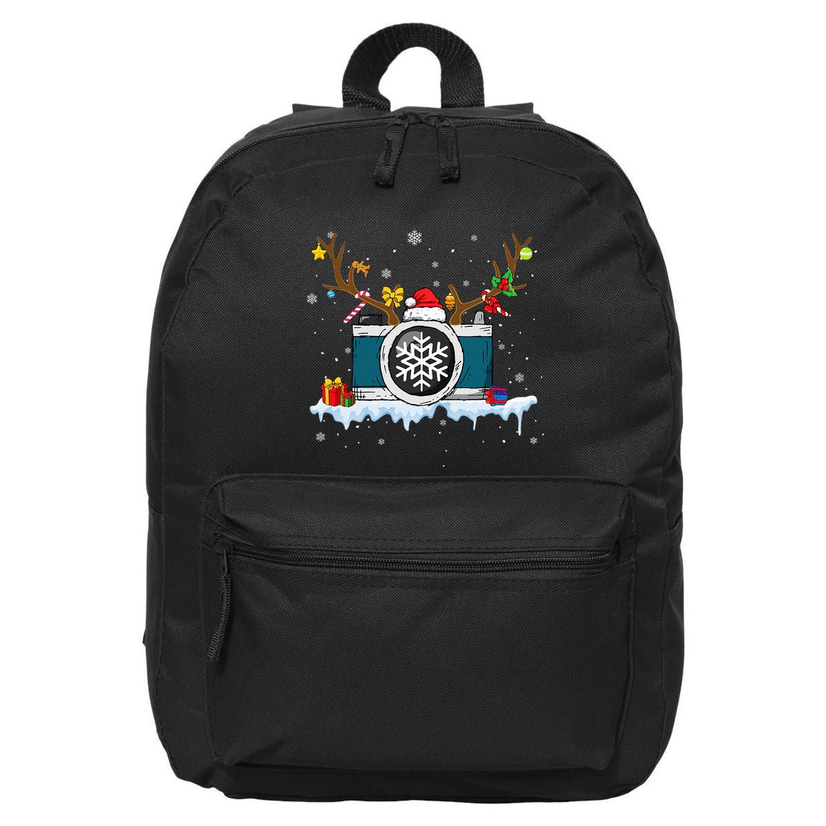 Z1gb Reindeer Camera Christmas Merry Xmas Photographer Noel 16 in Basic Backpack
