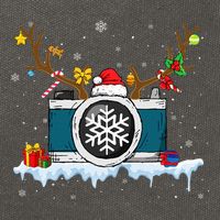 Z1gb Reindeer Camera Christmas Merry Xmas Photographer Noel Cotton Canvas Backpack