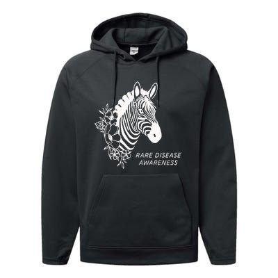 Zebra Rare Disease Awareness Rare Disease Performance Fleece Hoodie